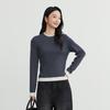 Women's Faux Two-Piece Color-Block Long-Sleeve Knit Sweater