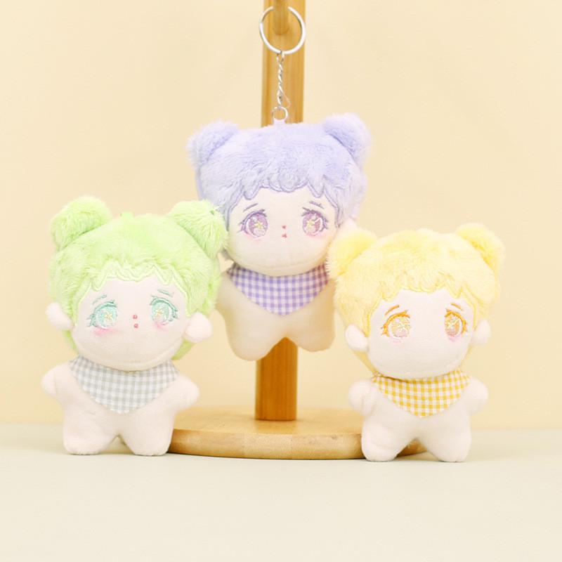 Adorable Plush Toy Keychain Soft Cotton Doll Cute Character Bag Charm For Couples