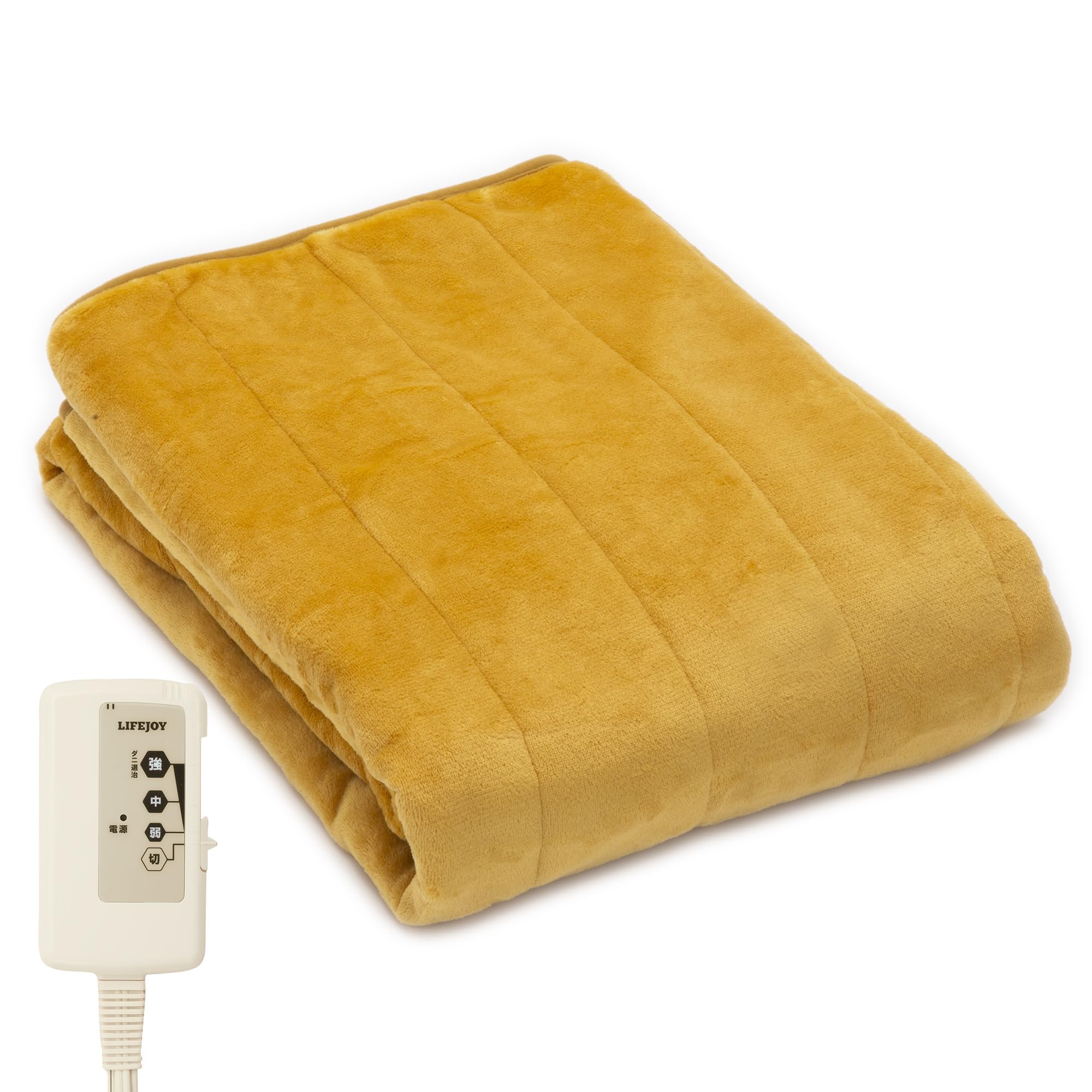 

Life Joy Electric 200cm x Single with Elastic Dust Mite Energy JCP551Y Blanket/Padded Sheet, 100cm, Size, Yellow, Band, Washable, Repellent, Saving,