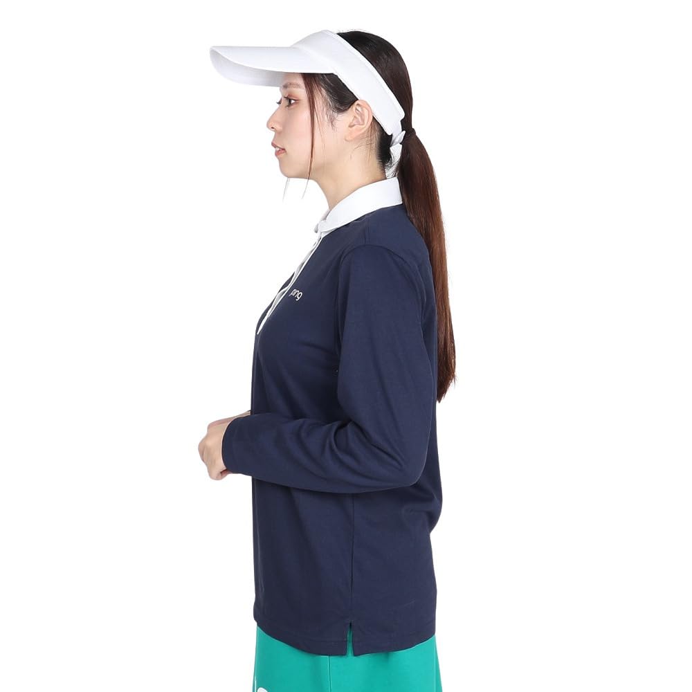 Ping Apparel Women's Long Sleeve Polo Shirt (Moisture-Wicking, Quick-Drying, UV Protection) / Golf / 622-4261900 120_Navy L
