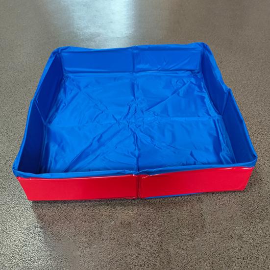 Piscină de nisip pătrată pliabilă din PVC, cu nisip, pentru copii, animale de companie, jucărie de plajă portabilă, cadă de baie pentru animale de companie, bază întărită, kit de joacă cu nisip reutilizabil