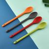 Long Handle Silicone Spoon, Heat Resistant Food Grade Stirring Spoon, Dishwasher Safe Non-stick Mixing Spoon Kitchen Utensils
