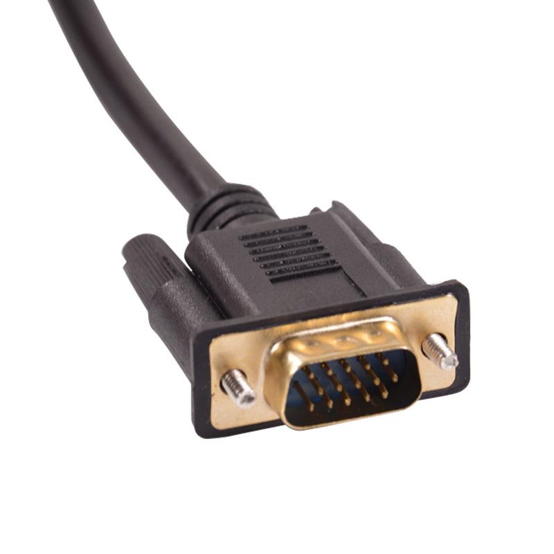 1,5M VGA zu 3RCA Kabel Vergoldetes AV-Konverterkabel mit Magnetring für TV Computer PC Tablet Video-Audio-Adapter zur Verlängerung