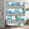Modern Blue Truck Print Shower Curtain Waterproof Bath Room Decor Home Decoration Set 3D Printed Bathroom Curtains For Kids Boy