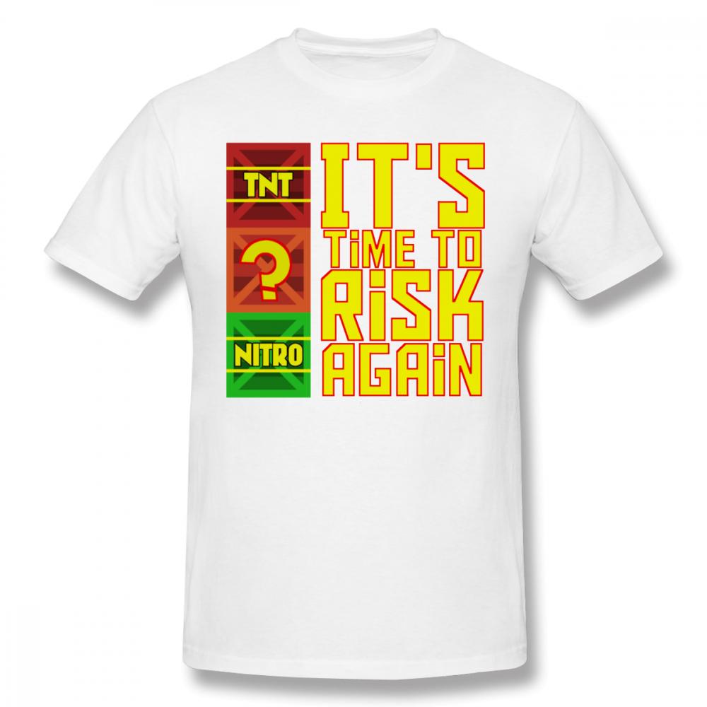 Crash Bandicoot T Shirt It S Time To Risk Again TShirt Cotton Short Sleeve Tee Shirt 6xl Printed Awesome Mens Basic Tshirt S