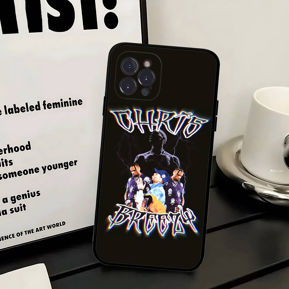 

C-Chris B-Brown Phone Case For Iphone 16 15 17 13 14 12 11 Pro Max Plus Black Shell Cover Case iPhone 16 plus
