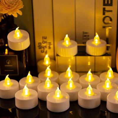 24Pcs/Set Flameless LED Candle Creative Wishing Led Tea Light Warm White Flameless Candle Halloween Christmas Decor Candle Light