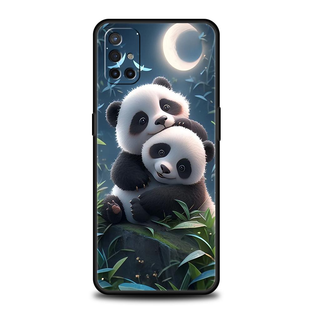 Cartoon Lovely Panda Phone Case for Oneplus 11 10T Nord N100 N10 10 7 8 9 9R 7T 8T N200 CE 2 9RT Pro 5G Silicone Cover Shell Bag