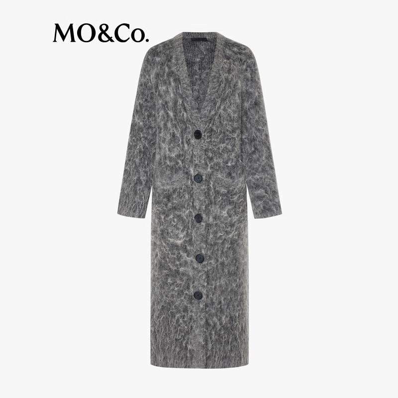 MO&Co. Mohair Wool Blend Long Sweater Coat