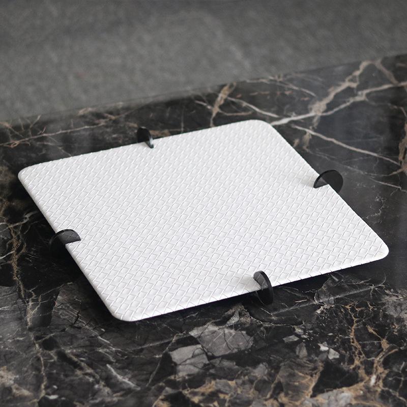 Light Luxury Tray Small Fragrance Decoration Model Room Home Living Room Storage Tray Woven Leather Storage Tray Decoration