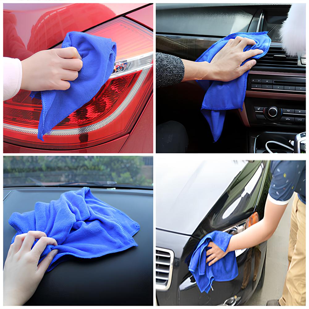 Car-styling Microfiber Cloths Car Wash New Practical Blue Soft Absorbent Wash Cloth Car Auto Care td28 Dropship