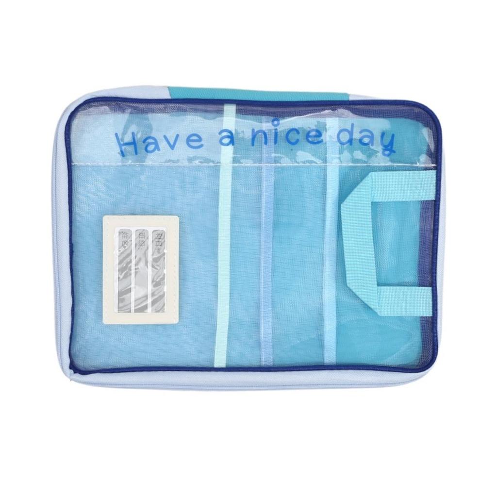 Large Capacity Waterproof Handheld Study Bag Elementary School Subject Test Paper Storage Bag Transparent Exam Pouch