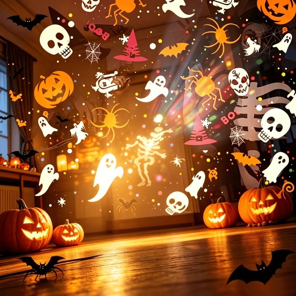 **LED Vánoční Vločka Projekční Světlo Barevné Rotující Halloweenský Festival Dekorace Scény**