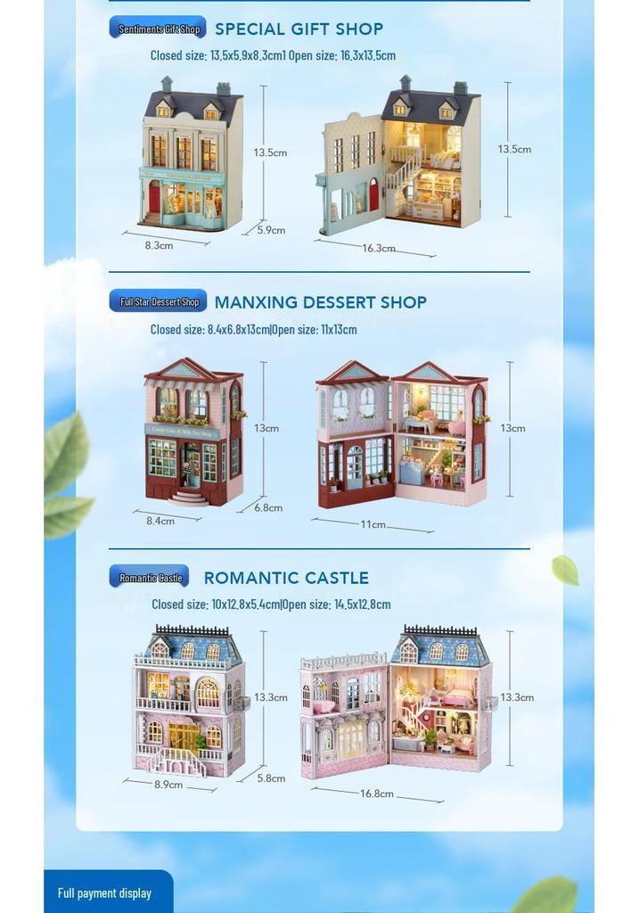 Mini Happy Manor DIY Western-Style House Assembly - Children's Toy & Gift for Girlfriend