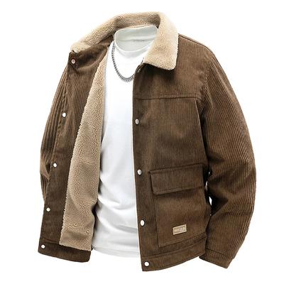 Herren Winter Cordjacke Lässiger dicker warmer Mantel