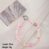 Strawberry Bow Beaded Phone Lanyard with Heart Buckle - Anti-Lost Wrist Strap