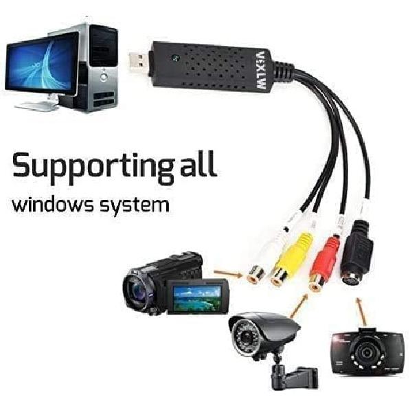 USB Video Capture,Video Capture Card,RCA to USB Video Converter,VHS Mini DV VCR Hi8 DVD to Digital Converter for PC TV, MAC Windows Vista Compatible