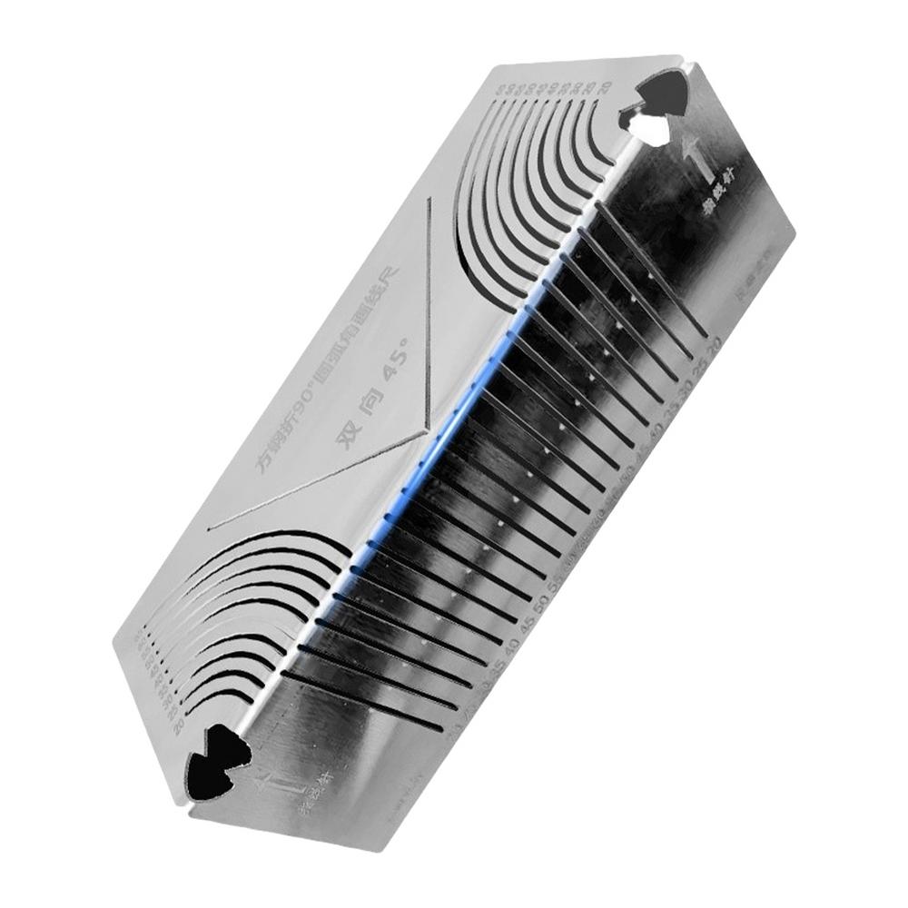 Precise-Flex Angle Arc Marking Tool Aluminum Alloy Angle Measuring Ruler Welding Pipe Cutting Ruler Pipefitter Measuring Tool