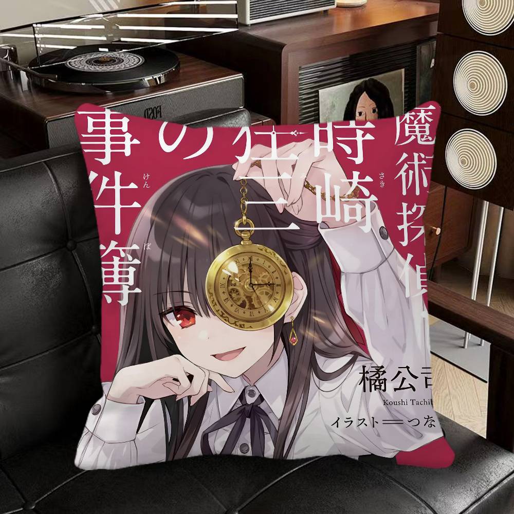 Kurumi Tokisaki Anime Kissenbezug Quadratisches Kissen Schlafzimmer Sofa Freizeit Komfort Kissen Auto Heimdekoration