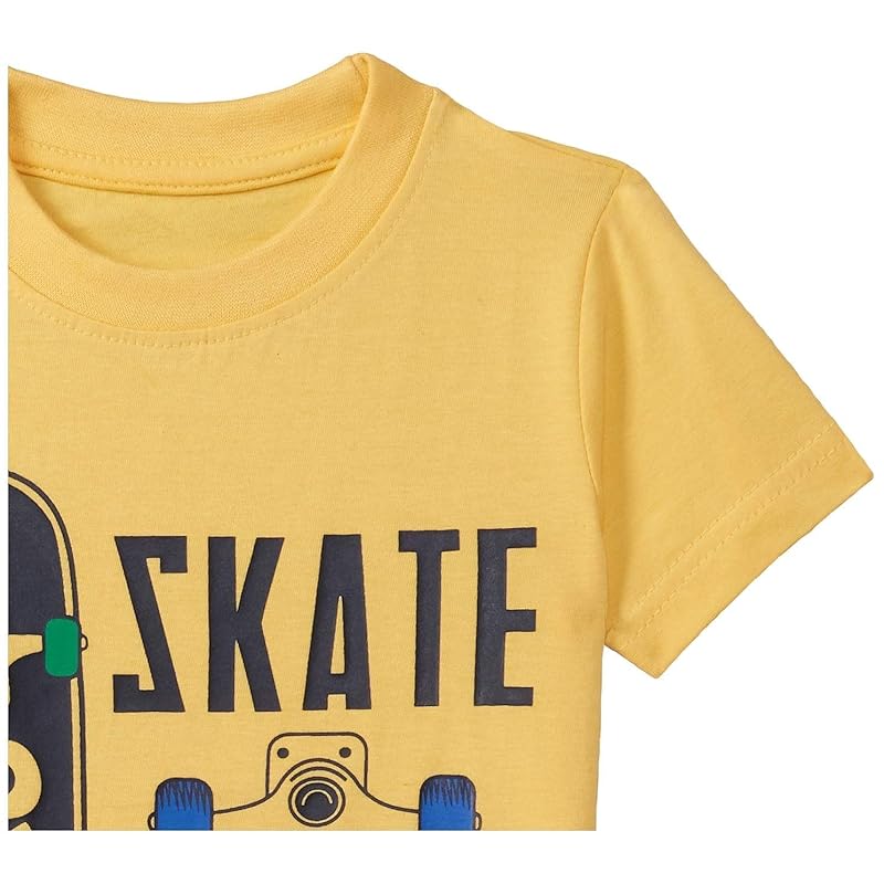 T2F Boy's Solid Regular Fit T-Shirt (10_Multicolor 1 2-3 Years)