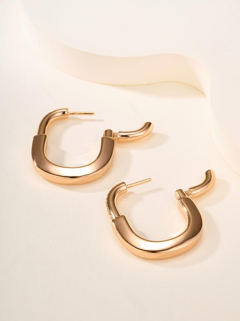 Boucles d'oreilles forme cadenas clous d'oreilles avec diamants bijoux de haute qualité cadeaux pour le port quotidien, hommes et femmes ne sont pas limités à fait main