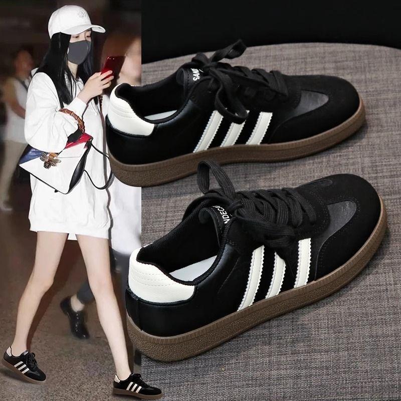 High-value Women's Shoes, New Spring Casual Sports Shoes, Summer Flat-bottomed Breathable Little White German Training Shoes