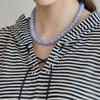Maxza Hooded T shirT Loose fiT sTripe zf08qT002na