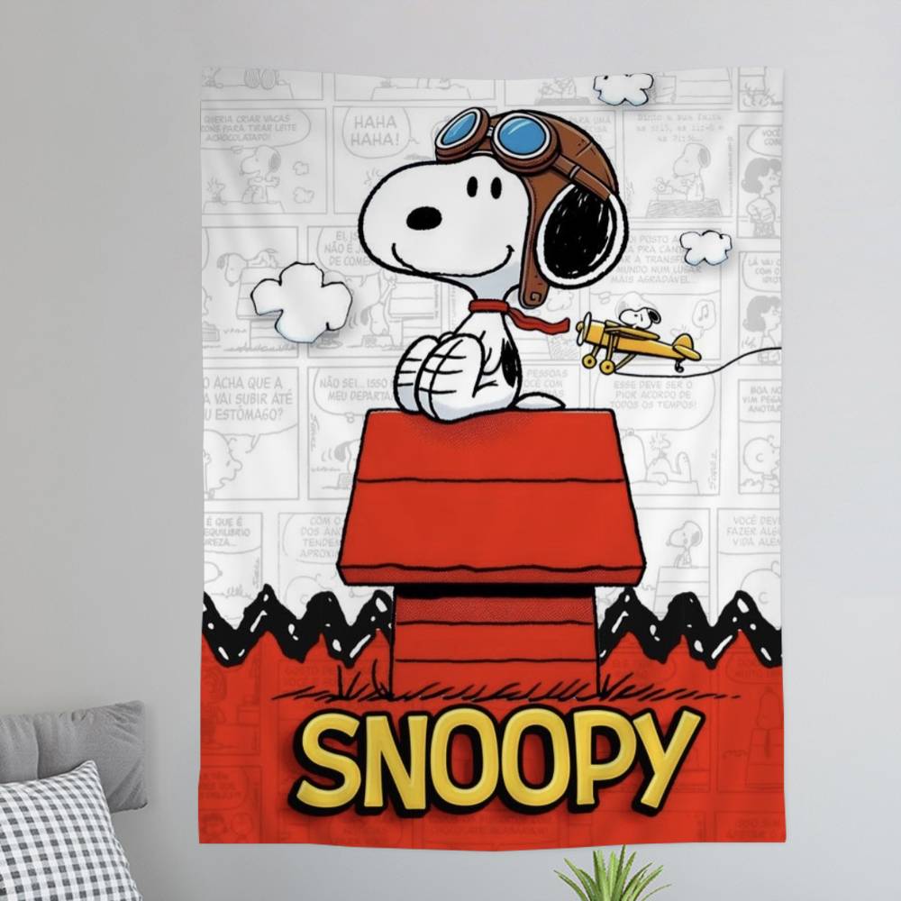 The SSnoopy Show Printed Large Wall Tapestry Hanging Tarot Hippie Wall Rugs Dorm Art Home Decor