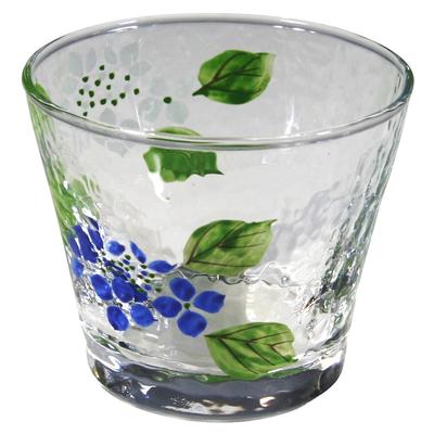 Kyoto Iroe Glas „Junge Blätter“ Gratisglas (Geschenkverpackung) Hortensie