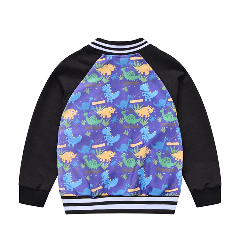 Spring and Autumn Men and Girls Fashionable Cute Printing Color Collision Jacket Children Splicing Jacket Baby Cardigan