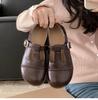 Retro Lightweight Round Head Versatile Flat-soled Single Shoes Women's 2025 New Spring and Autumn with Skirt Soft-soled Mary Jane Small Leather Shoes