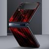 Black Red Ripple Art Hard PC Phone Case For Samsung Galaxy Z Flip 7 6 5 4 Black Cover For Galaxy Z Flip 3 Foldable Fundas Shell