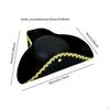 Pirate Cap Buccaneer Tricorn Hat for Masquerade Theme Party Carnival Festival