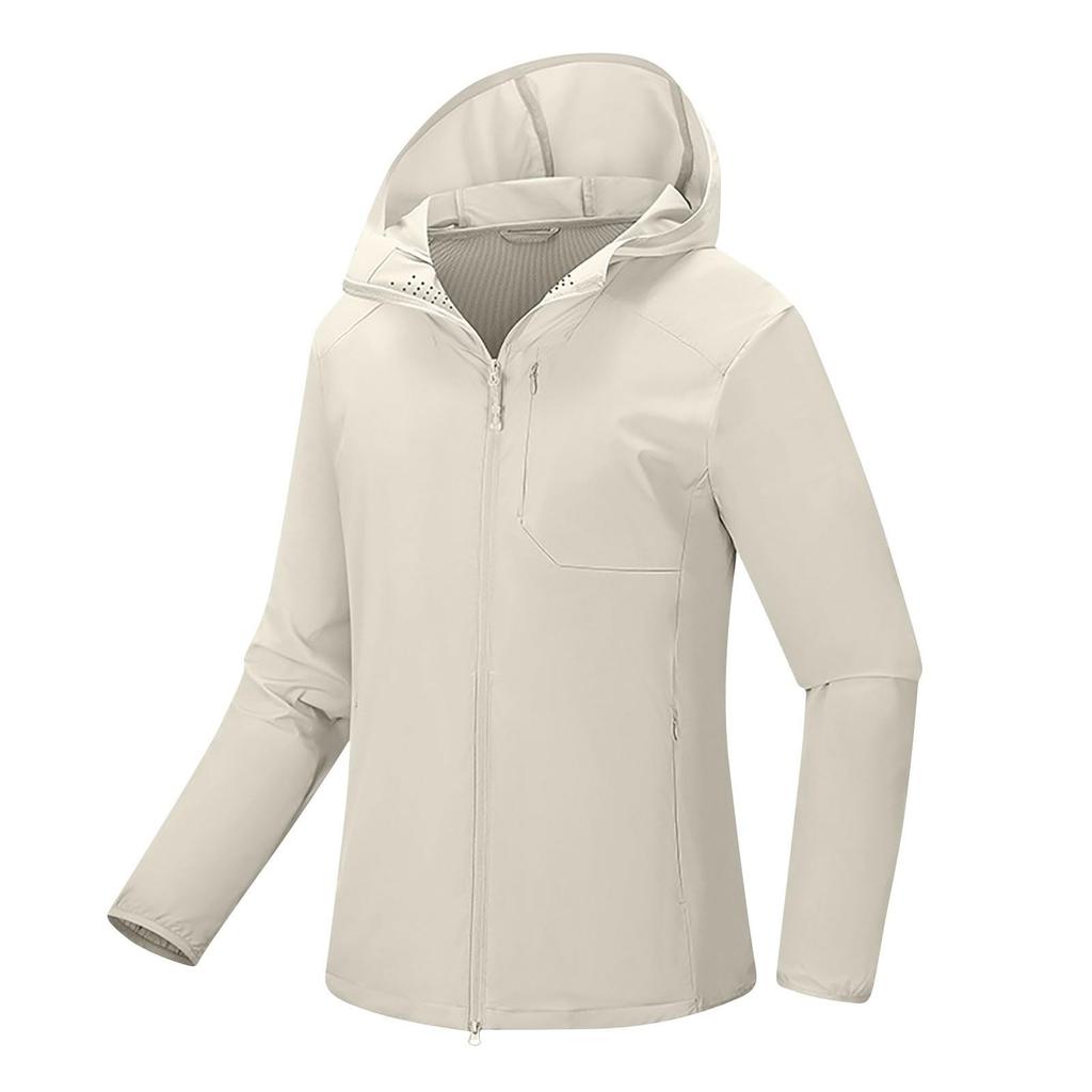 Women's Loose Casual Fashionable Outdoor Solid Color Windproof Waterproof Jacket Jacket