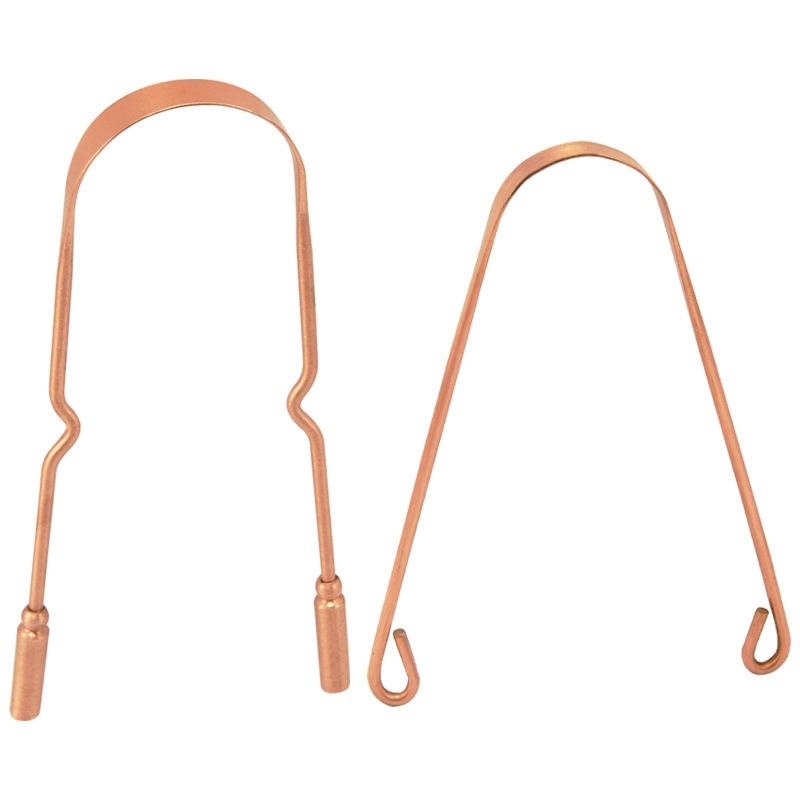 1Pcs Pure Copper Tongue Scraper Oral Cleaner Brush Fresh Cleaning Hygiene High Quality Tounge Scraper