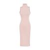 Elegant European & American French High Neck Sleeveless Dress - Waist-Cinching Tight Base Layer, Hip-Hugging Long Design for Spring/Summer