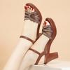 Women's Summer Fish Mouth Mesh Comfortable Shoes High Heel Elegant Casual Sandals