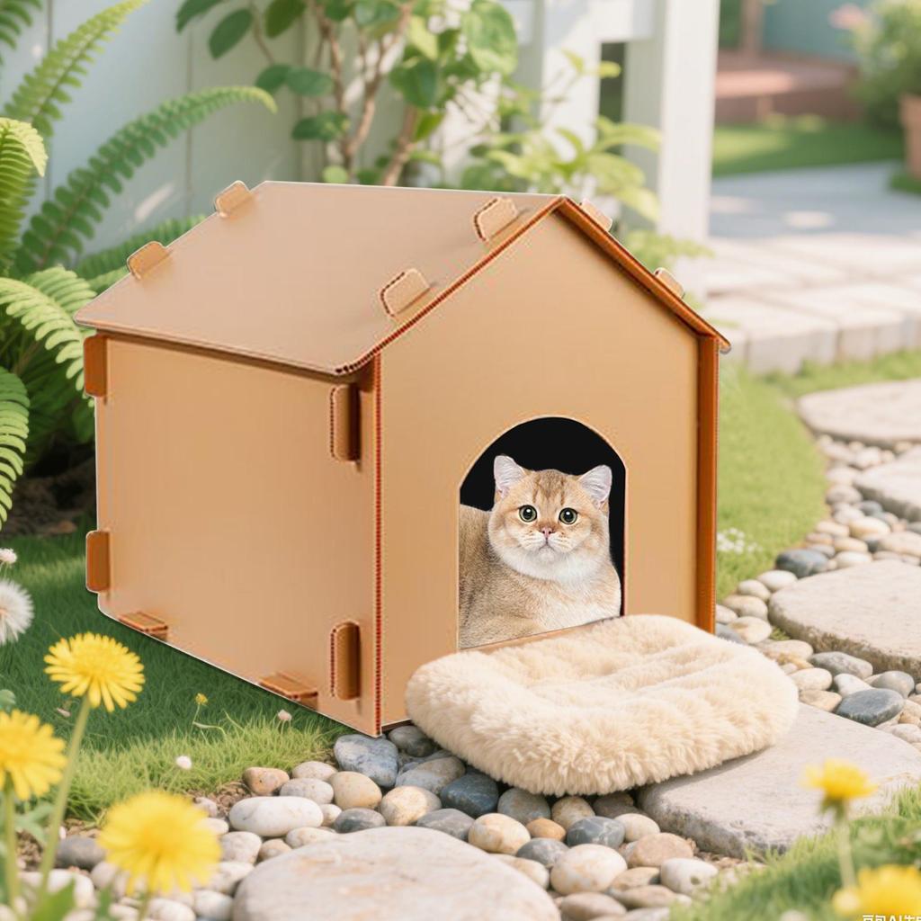 Outdoor Stray Pet Nest Detachable Mobile Cat Nest Cold Resistant Cat Enclosed House For Outside Sleeping And Feeding