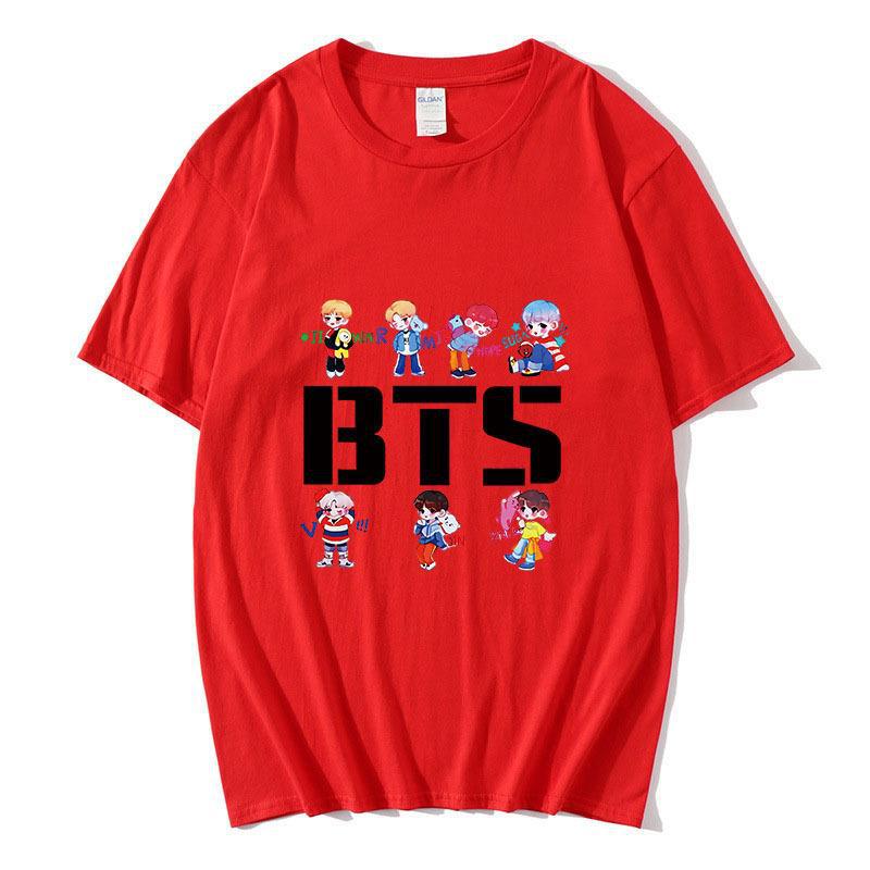 Summer New Short Sleeves, Small Group Fashion Trend T-Shirts, Young And Young Half Sleeves S красный