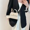 Summer Straw-woven Beautiful Small Square Bag New Simple and Fashionable Portable Shoulder Messenger Bag Temperament Advanced Texture