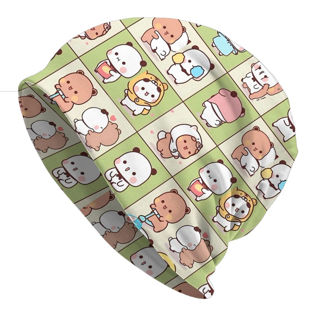 Stitch Bubu and Dudu Bear Hat Outdoor Caps For Unisex Women Skullies Beanies Ski Caps Soft Bonnet Hats