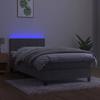 VidaXL Slat Bed Base with Mattress and LEDs, Upholstered Bed, Single Bed, Adult Bed for Interior Bedroom, 3134381