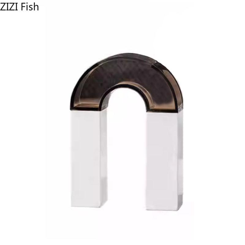 Creative Geometric Arch Shape Vase Desk Decoration Artificial Flower Decorative Flower Arrangement Vases Room Aesthetic Decor