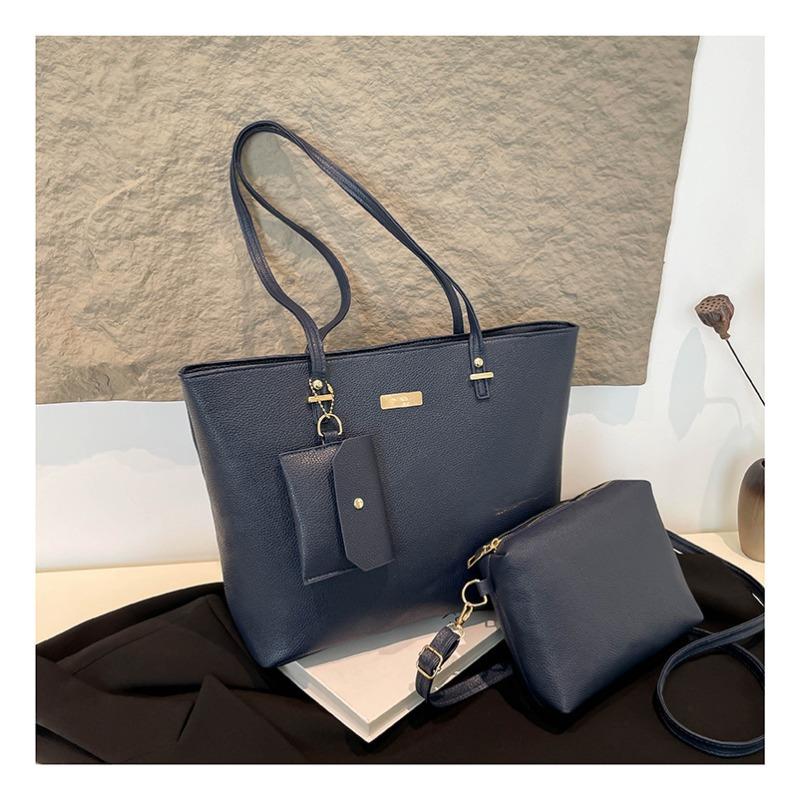 Three-piece Bag, Simple and Large-capacity Spring New Fashion Commuter Handbag, Textured Shoulder Bag