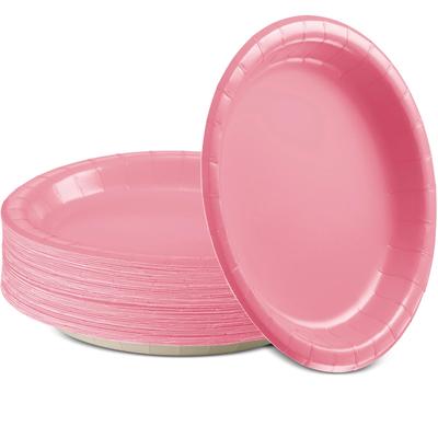 Paper Plates, 9 Inch Disposable Paper Plates, Sturdy And Disposable Party Plates, Pack Of 50