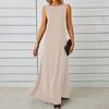 Ladies' Casual Loose Sleeveless Round Neck Vest Dress