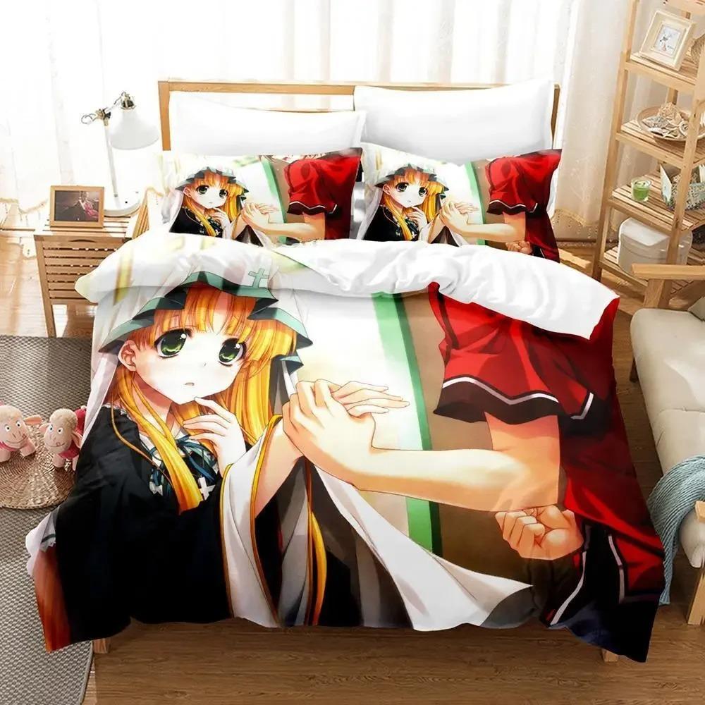 

Новый комплект постельного белья Kawaii High School DxD Single Twin Full Queen King Size Bed Set Adult Kids Bedroom Duvet cover Sets Anime Bed 70x133cm 2pcs