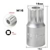 M16 H17 S8 S10 Oil Sump Drain Plug Socket Wrench 3/8'' Drive Auto Repairing Transmission Gearbox Screw Wrench Car Repair Tool