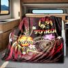 Polynesian Tattoo Design Customize Your Name Rv Blanket Comfortable Soft Lightweight All Season Multi Purpose Blanket For Travel Camping Picnics Sofa