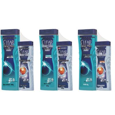 Clear Men Cologne Scent Shower Gel Deep Sea + Vitality Triple Pack